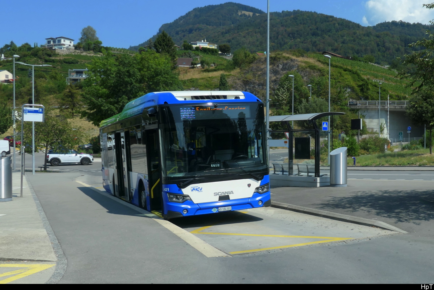 VMCV - Scania Citywide Nr.421 VD 184501 unterwegs in Chailly-Montreux am 15.08.2026