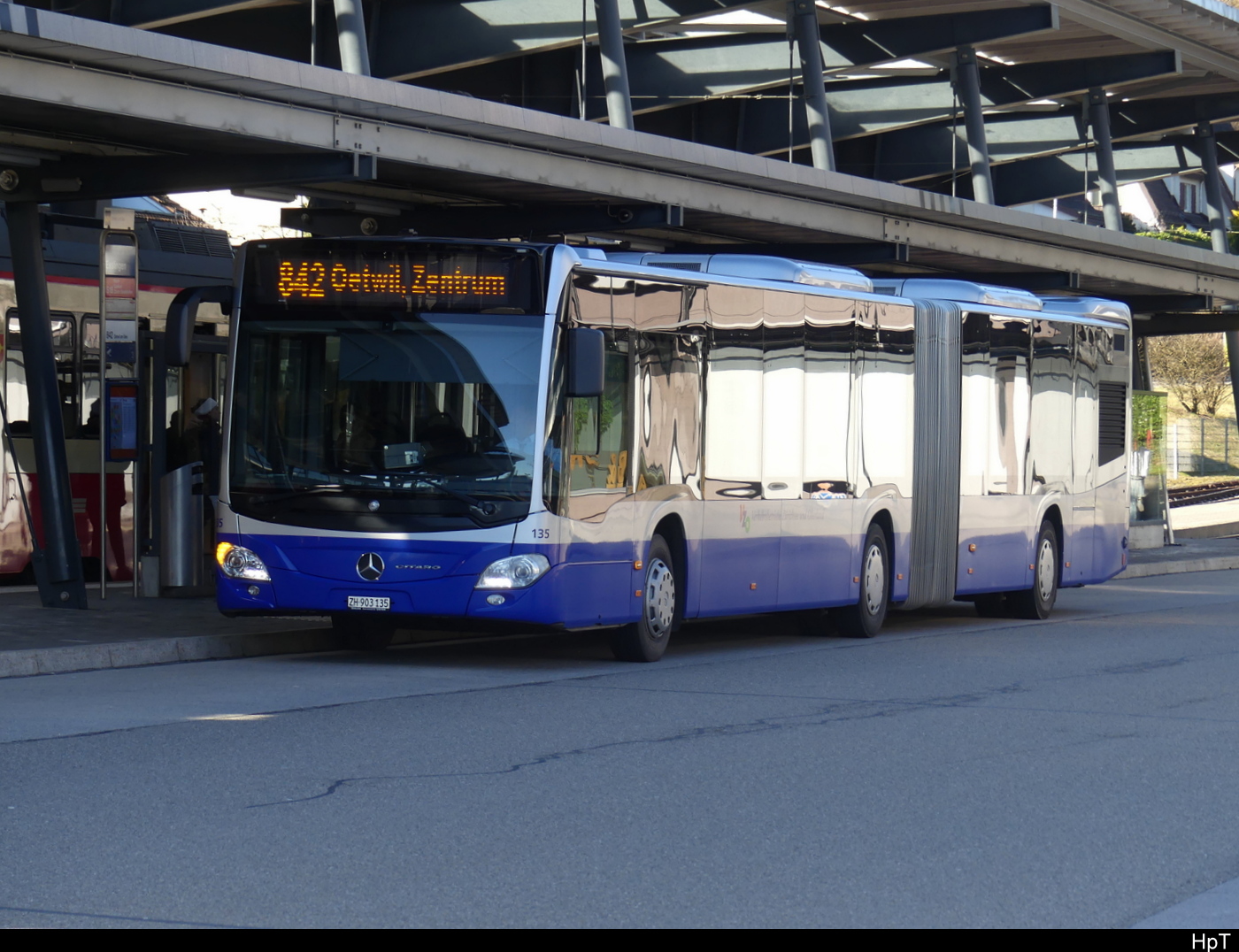 VZO - Mercedes Citaro Nr.135 unterwegs in Esslingen am 03.02.2024
