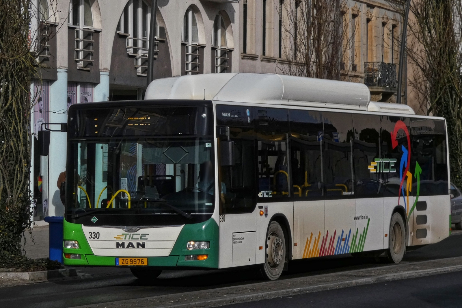 ZG 9976, MAN Lions City, vom Tice, nahe dem Bahnhof in Esch Alzette. 02.2026  