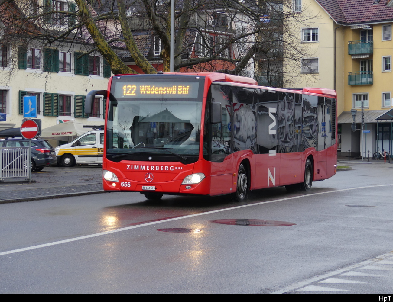 Zimmerberg Bus - Mercedes Citaro Nr.655  ZH 461593 in Wädenswil am 12.03.2023
