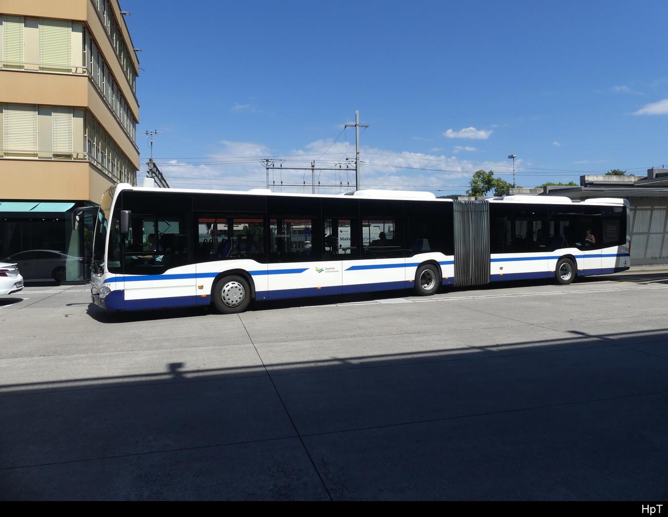 Zugerland - Mercedes Citaro Nr.77  ZG 88077 unterwegs auf der Linie 3 in Baar am 15.07.2023