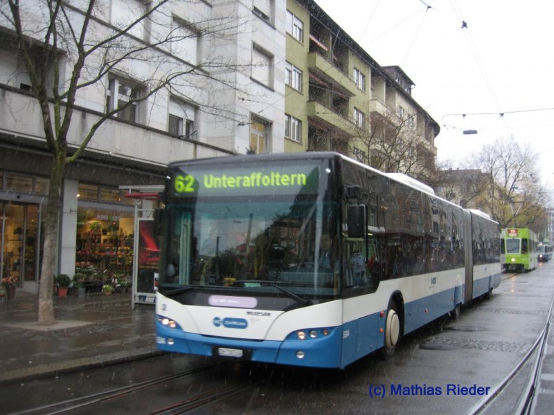 10.11.07 in Oerlikon einen  Neueren  Neoplan im Einsatz bei der VBZ 
