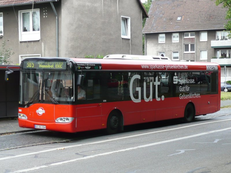 17.09.08,SOLARIS der BOGESTRA Nr.0306 in Gelsenkirchen-Hüllen.