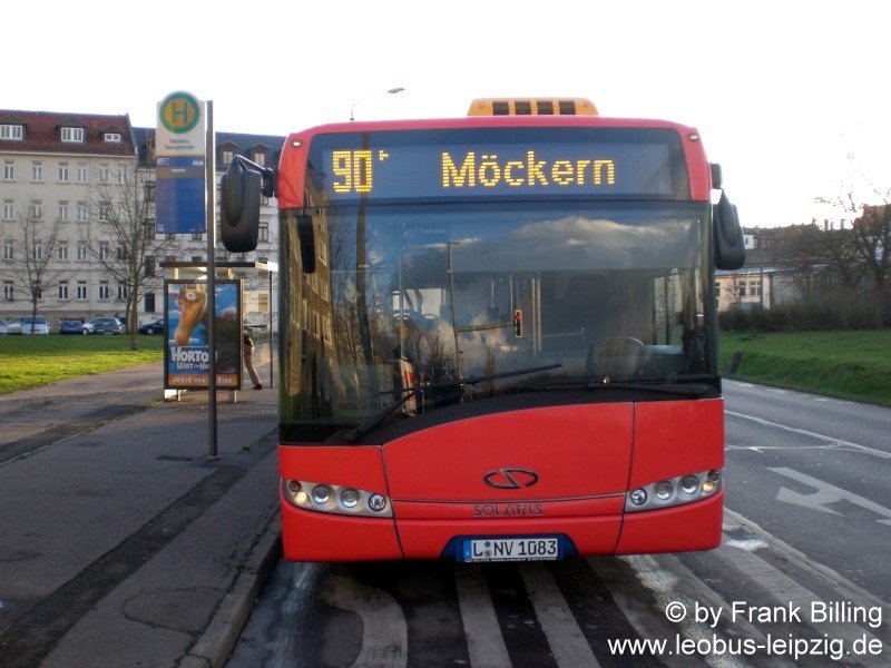 19.03.2008, Wagen 83, als Linie 90E, hier: End-Haltestelle der 90E,  Mckern, Slevogtstrae 