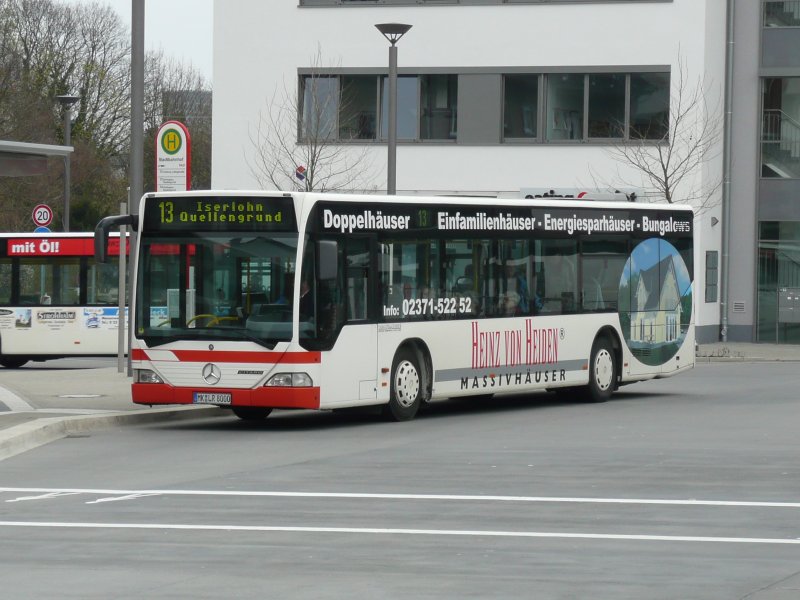 19.04.08,privater MB-CITARO im Linienverkehr am Stadtbahnhof in Iserlohn.