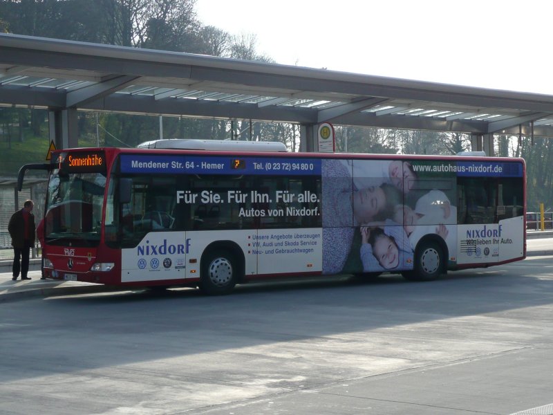 20.04.08,MB-CITARO der MVG am Stadtbahnhof in Iserlohn.
