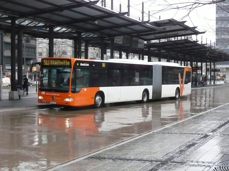 23.01.09,MB-Citaro der VER Nr.341 am Busbahnhof Hagen Hbf.