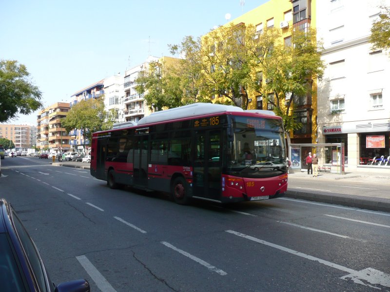 25.02.09,IVECO-Irisbus Castrosua mit Gasantrieb in Sevilla/Andalusien/Spanien.