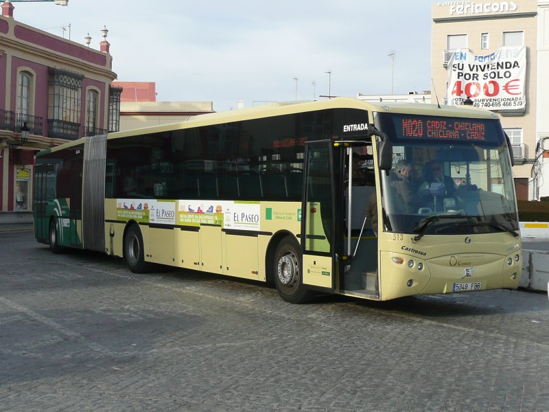 26.02.09,VOLVO Castrosua als berlandbus Chiclana-Cdiz am Busbahnhof von Chiclana de la Frontera in Andalusien/Spanien.
