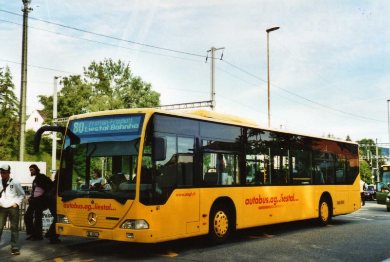 AAGL Liestal Nr. 61/BL 6263 Mercedes Citaro am 8. Juni 2009 Liestal, Bahnhof