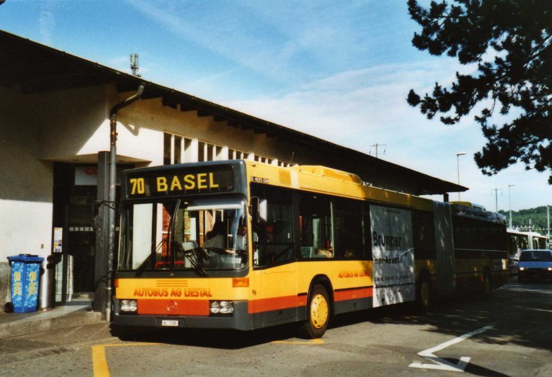 AAGL Liestal Nr. 96/BL 7188 Mercedes O 405GN am 8. Juni 2009 Liestal, Bahnhof