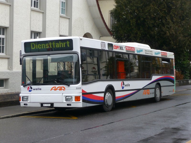 AAR - Abgestellter MAN Bus Nr.155 AG 17355 in Aarau am 07.02.2009