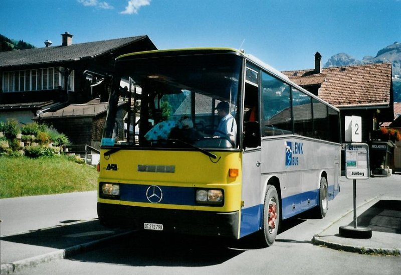 AFA Adelboden (Lenkbus) Nr. 57/BE 272'798 Mercedes/Vetter (ex AVG Grindelwald Nr. 16) am 10. Juli 2008 Lenk, Bahnhof