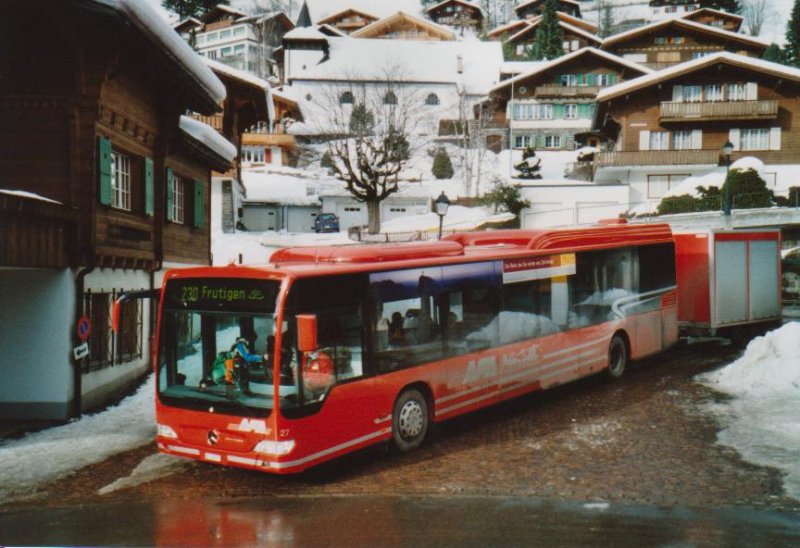 AFA Adelboden Nr. 27/BE 26773 Mercedes Citaro am 14. Dezember 2008 Adelboden, Autobahnhof