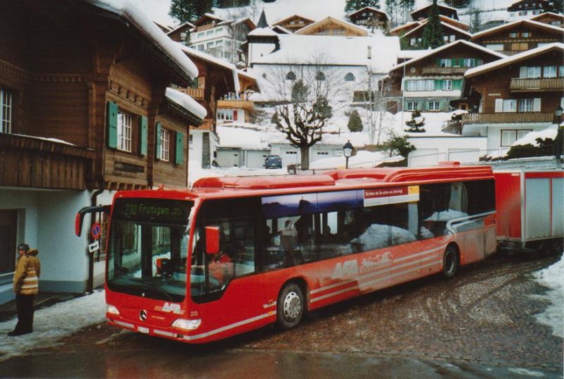 AFA Adelboden Nr. 28/BE 43089 Mercedes Citaro am 14. Dezember 2008 Adelboden, Autobahnhof