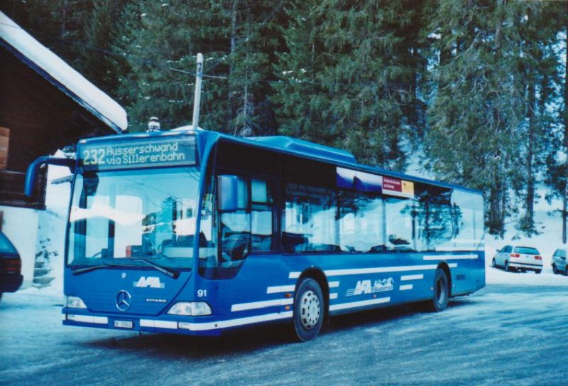 AFA Adelboden Nr. 91/BE 25'802 Mercedes Citaro (ex Nr. 2) am 11. Januar 2009 Adelboden, Unter dem Birg