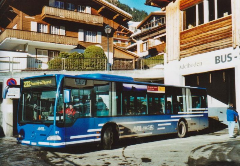 AFA Adelboden Nr. 91/BE 25'802 Mercedes Citaro (ex Nr. 2) am 11. Januar 2009 Adelboden, Autobahnhof