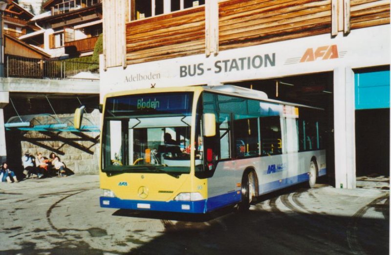 AFA Adelboden Nr. 93/BE 26'705 Mercedes Citaro (ex Nr. 5) am 11. Januar 2009 Adelboden, Autobahnhof