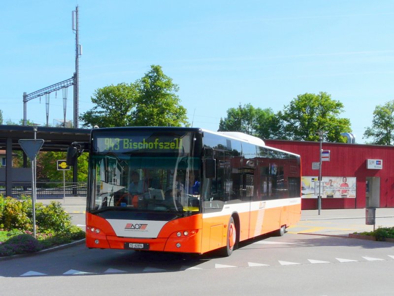 AOT - Neoplan Nr.6  TG 62894 unterwegs auf der Linie 943 beim Bahnhof von Amriswil am 17.05.2009