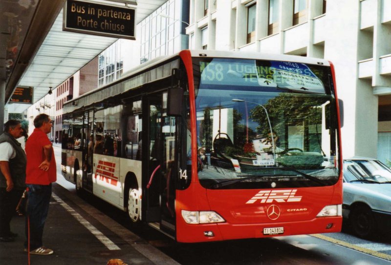 ARL Tesserete Nr. 14/TI 143'814 Mercedes Citaro am 12. September 2009 Lugano, Centro