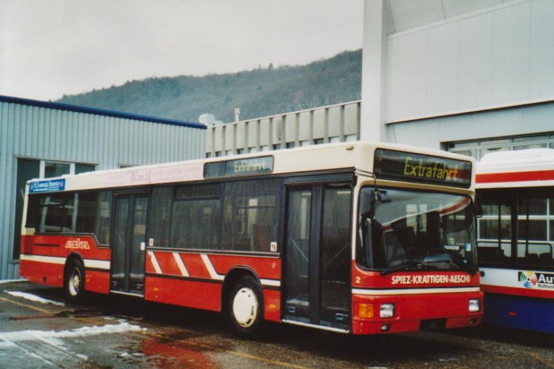 ASKA Aeschi Nr. 2 MAN am 20. Dezember 2008 Biel, Rattinbus 