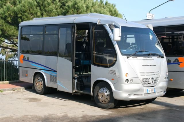 Auch Daimler-Benz baut Mini-Busse, die fr die schmalen Straen und Gassen von Capri geeignet sind. Mercedes Vario 815D; 20.01.2008