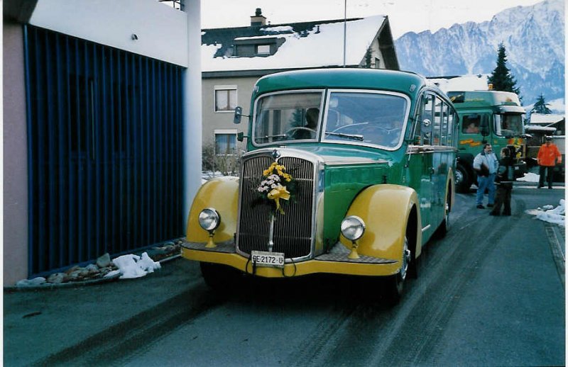 Aus dem Archiv: AvH Heimenschwand Nr. 5/BE 2172 U Saurer/Gangloff am 27. November 1999 in Gwatt bei Thun