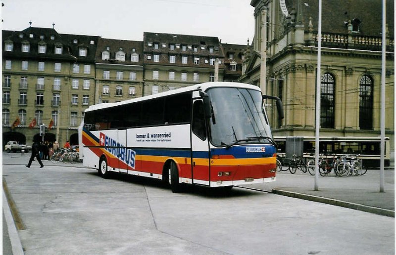 Aus dem Archiv: Berner+Wanzenried, Bern (Eurobus) Nr. 6/BE 379'906 Bova am 1. Mrz 1999 Bern, Bahnhof