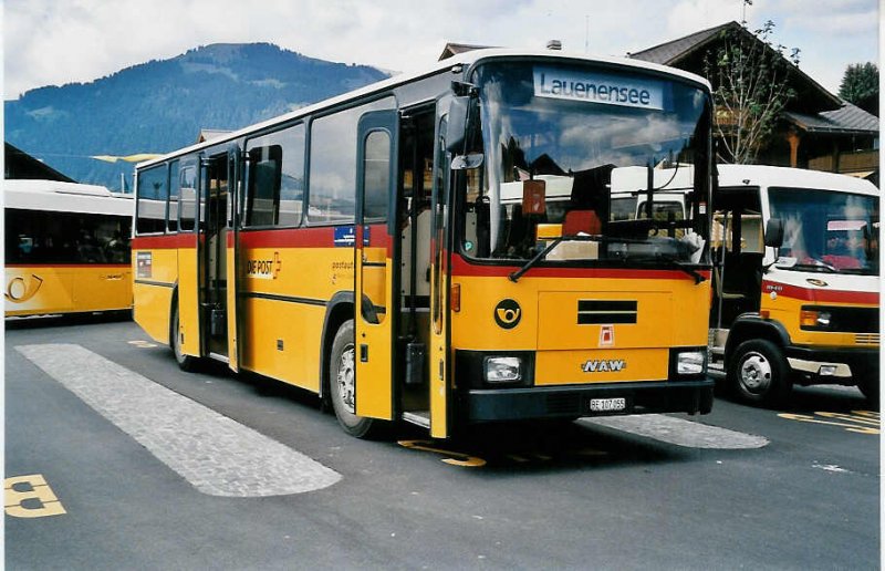 Aus dem Archiv: Kbli, Gstaad BE 107'055 NAW/R&J (ex Perreten, Lauenen) am 29. August 1999 Gstaad, Bahnhof