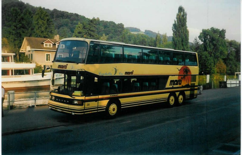 Aus dem Archiv: Marti, Kallnach Nr. 28/BE 393'210 Setra am 11. September 1996 Thun, Schifflndte