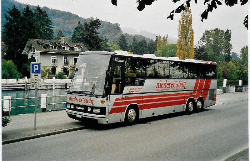 Aus dem Archiv: Niederer, Stein SG 4494 Scania am 12. Oktober 1999 Thun, Schifflndte