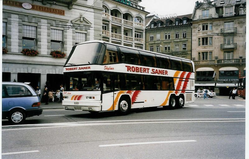 Aus dem Archiv: Saner, Basel BS 1873 Neoplan am 13. Juli 1997 Luzern, Schwanenplatz