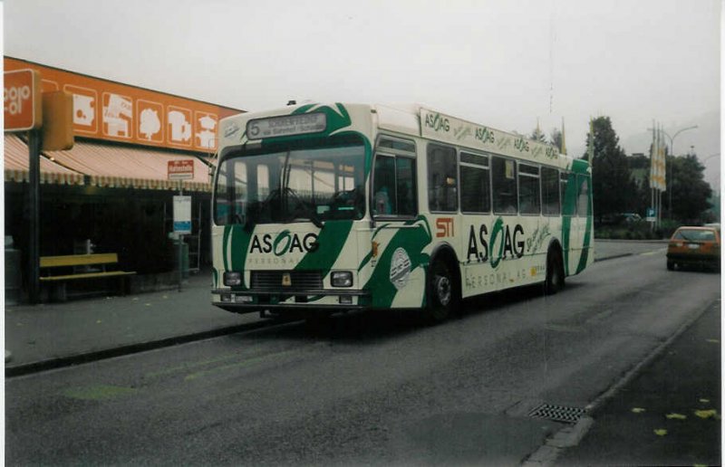 Aus dem Archiv: STI Thun Nr. 27/BE 419027 Volvo/R&J (ex SAT Thun Nr. 27) am 27. Oktober 1997 Thun, Strttligenplatz