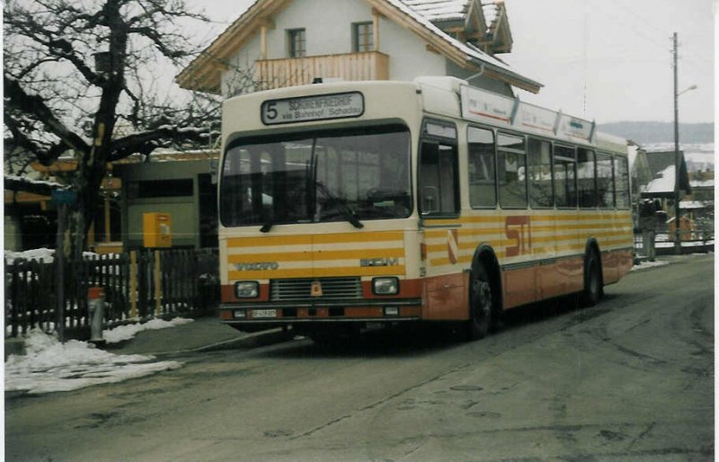 Aus dem Archiv: STI Thun Nr. 29/BE 419'029 Volvo/R&J (ex SAT Thun Nr. 29) am 26. Januar 1998 Lerchenfeld, Forstweg