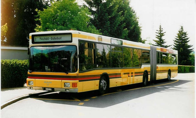 Aus dem Archiv: STI Thun Nr. 72/BE 397'172 MAN am 16. Mai 1998 Thun, Schorenfriedhof