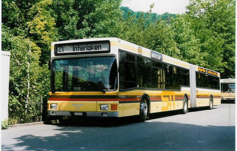 Aus dem Archiv: STI Thun Nr. 70/BE 389'670 MAN am 16. Mai 1998 Thun, Schifflndte