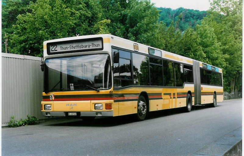 Aus dem Archiv: STI Thun Nr. 68/BE 458'568 MAN am 16. Mai 1998 Thun, Schifflndte