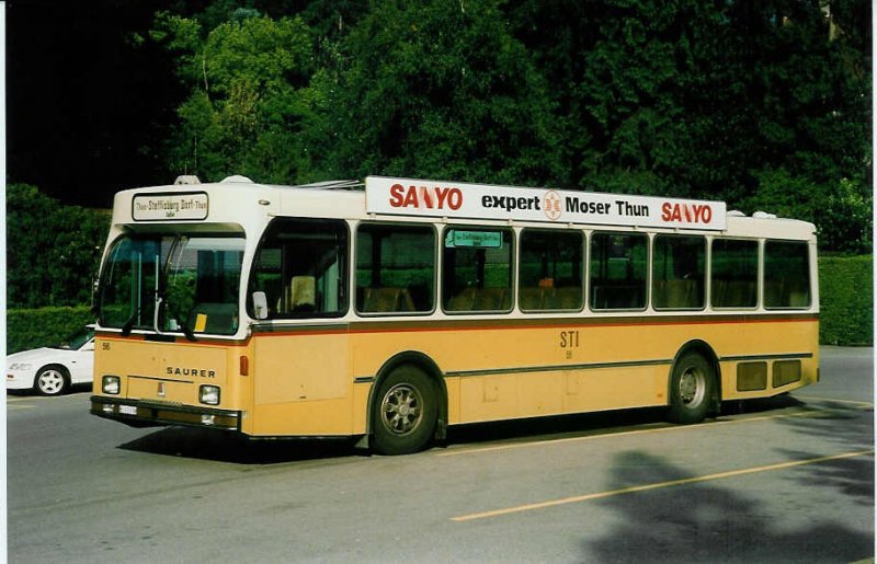 Aus dem Archiv: STI Thun Nr. 56/BE 413'456 Saurer/R&J SH am 16. Juni 1998 Thun, Schifflndte