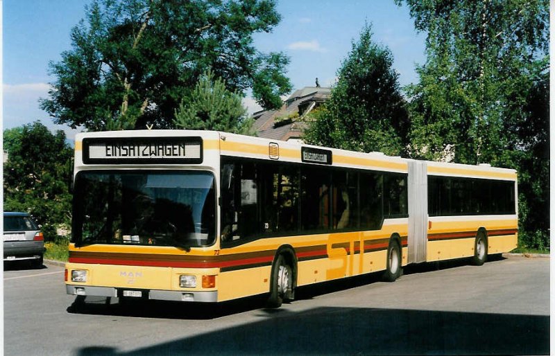 Aus dem Archiv: STI Thun Nr. 73/BE 387'073 MAN am 25. Juni 1998 Thun, Garage