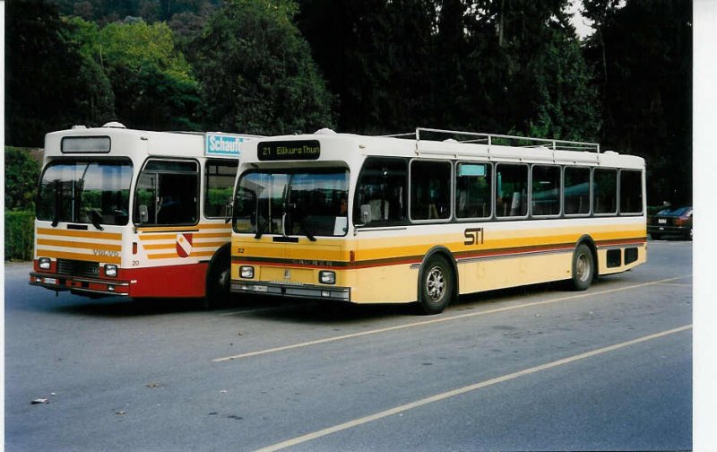Aus dem Archiv: STI Thun Nr. 52/BE 396'552 Saurer/R&J SH am 18. September 1999 Thun, Schifflndte