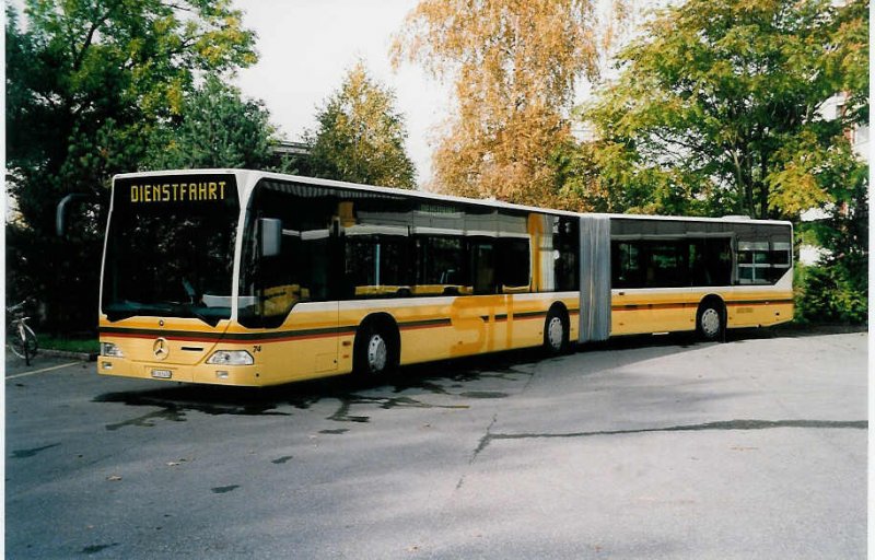 Aus dem Archiv: STI Thun Nr. 74/BE 263'474 Mercedes Citaro am 28. Oktober 1999 Thun, Garage