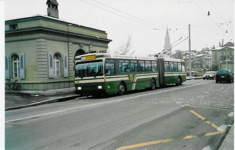 Aus dem Archiv: SVB Bern Nr. 63 Volvo/R&J Gelenktrolleybus am 26. November 1999 Bern, Brengraben