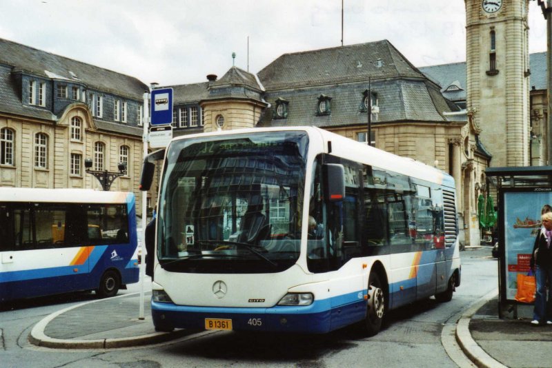 AVL Luxembourg Nr. 405/B 1361 Mercedes Cito am 8. Juli 2009 Luxembourg, Bahnhof