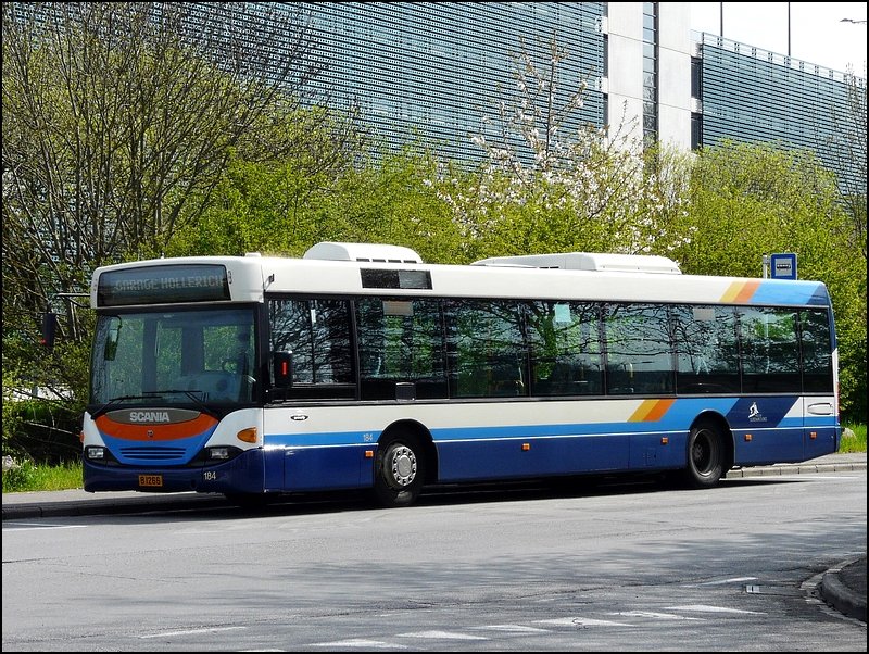 (B 1266) Ein Scania Bus der stdtischen Verkehrsbetriebe fotografiert an der Haltestelle Bouillon in Luxemburg-Hollerich am 27.04.08.