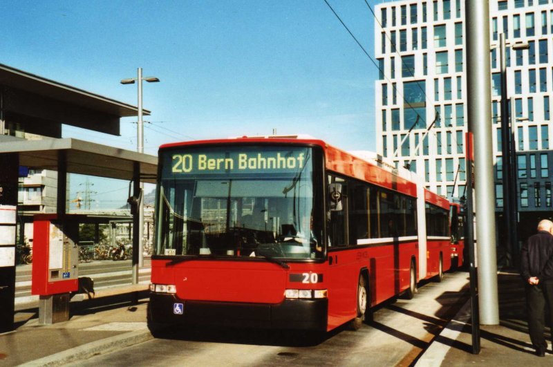 Bernmobil, Bern Nr. 20 NAW/Hess Gelenktrolleybus am 16. Mrz 2009 Bern, Wankdorf