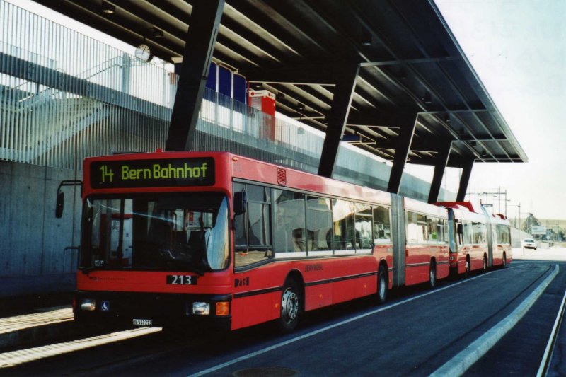 Bernmobil, Bern Nr. 213/BE 513'213 MAN am 16. Mrz 2009 Bern-Brnnen, Bahnhof