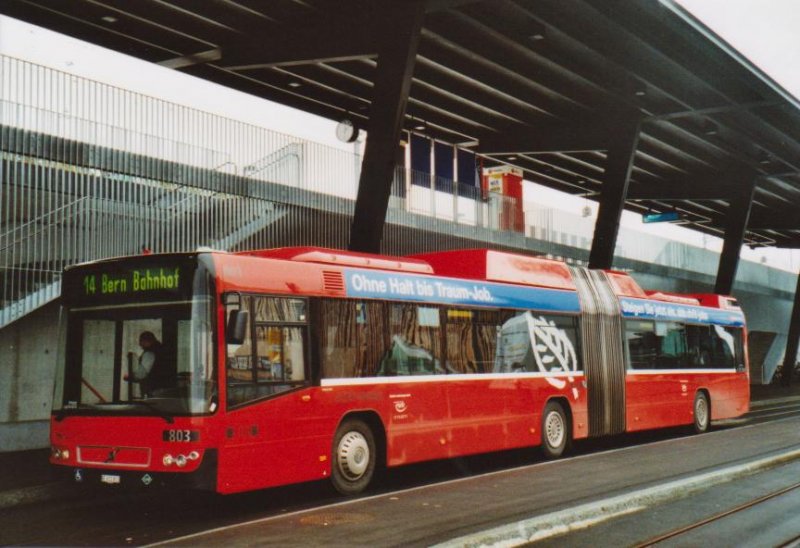 Bernmobil, Bern Nr. 803/BE 612'803 Volvo am 23. Dezember 2008 Bern-Brnnen, Bahnhof