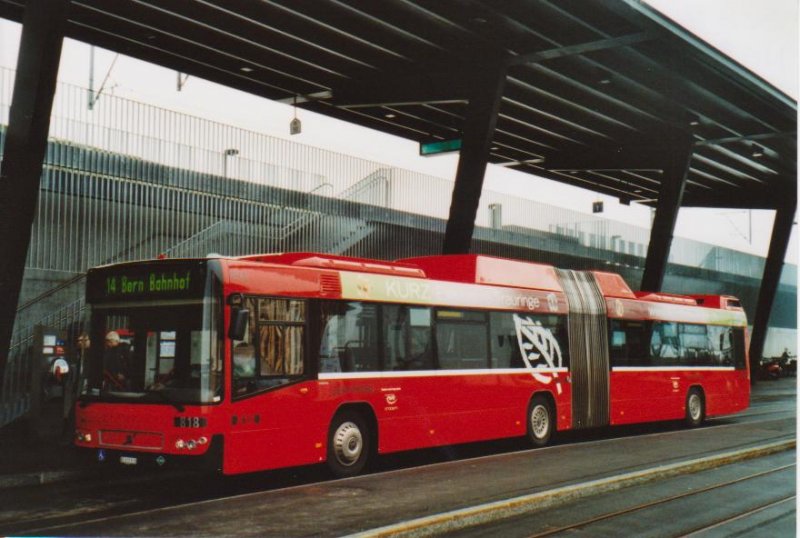 Bernmobil, Bern Nr. 818/BE 612'818 Volvo am 23. Dezember 2008 Bern-Brnnen, Bahnhof