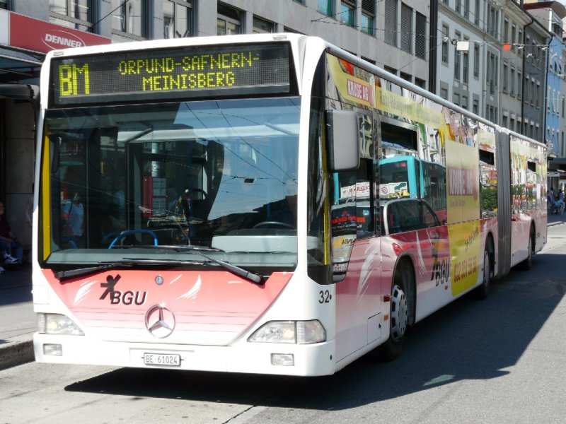 BGU - Mercedes Citaro Gelenkbus Nr.33 BE 281744 unterwegs von Biel nach Meinisberg am 07.05.2008