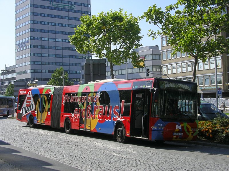 Bogestra ,Wagen 0065,Neoplan Gelenkbus,Sonderfahrt, in Ruhestellung.(30.08.2008)